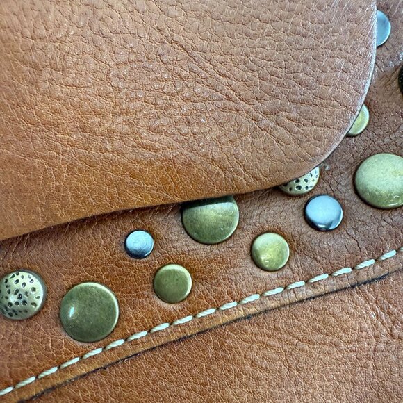 Patricia Nash Leather Western Coastal Cowgirl Ergo Studded Bag Brown Boho - Picture 6 of 14